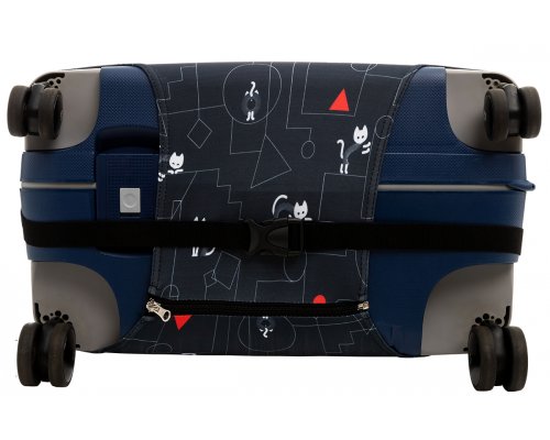 Чехол для чемодана Routemark Коты и порядок в черном M/L (SP500)