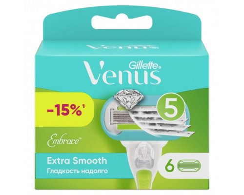 Кассеты сменные для бритвы Gillette Venus Extra Smooth Embrace 6 шт.