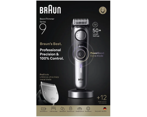 Триммер электрический Braun BT9560 Silver Matte