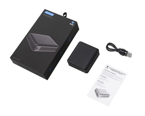 Battery external Evolt Brick 10 with quick charge QC/PD, 10000 mAh, black (392317)