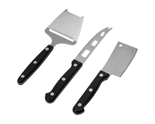 Cheese set with utensils Fabrizio, black RA-282953
