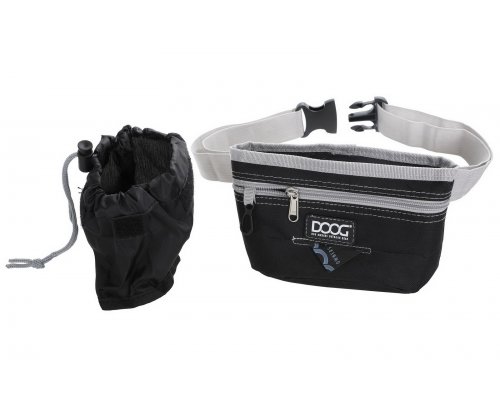 Сумка на пояс Doog Medium, черно-серая, 20х12 см