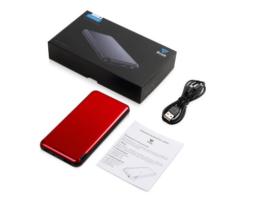 Аккумулятор внешний Evolt Forge v.2, металл, 10000mah, красный (591201)