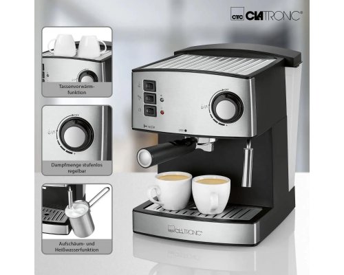 Кофемашина Clatronic ES 3643 schwarz-inox