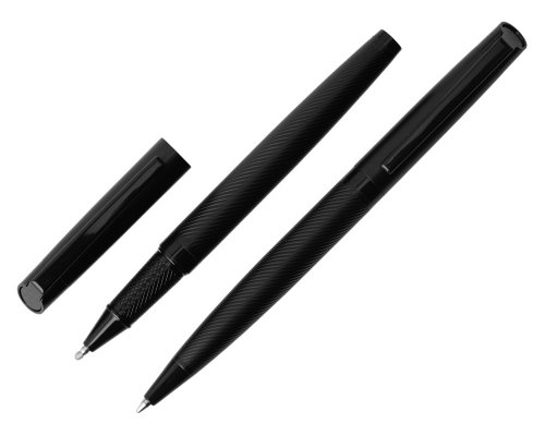Gift pen set Lettertone Dumas: a ballpoint pen and a rollerball, 4 refillable ink cartridges (2 ballpoint, 2 rollerball), and a case (180937).