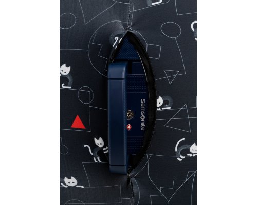 Чехол для чемодана Routemark Коты и порядок в черном M/L (SP310)