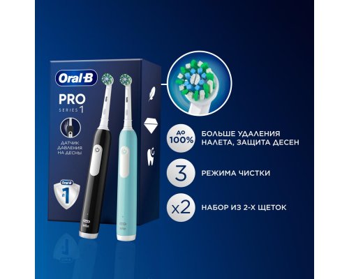 Electric toothbrush Oral-B Pro Series 1 Duo/D305.523.3H black + turquoise