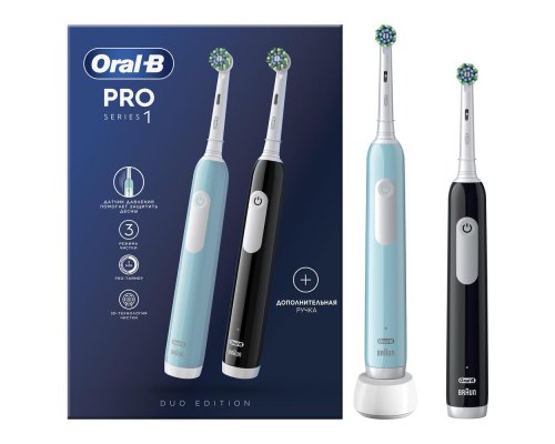 Electric toothbrush Oral-B Pro Series 1 Duo/D305.523.3H black + turquoise