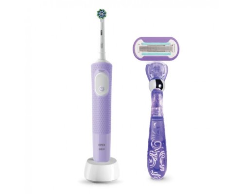 Electric Toothbrush Oral-B Vitality Pro purple + Female shaving machine Venus Deluxe Smooth Swirl