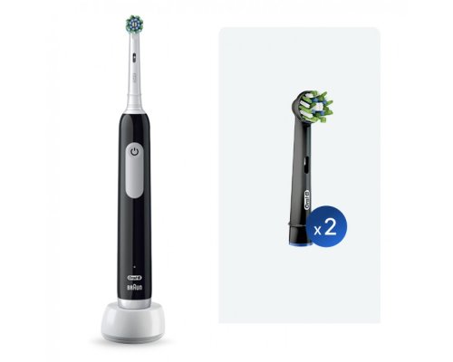 Щетка зубная электрическая Oral-B Pro 1 черная + насадки Cross Action 2 шт