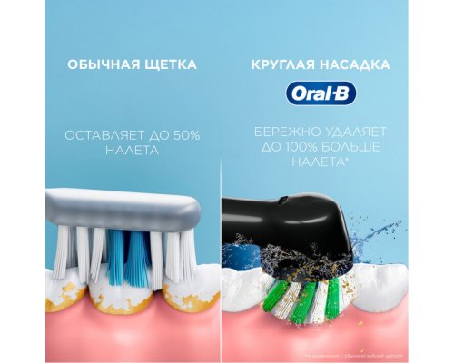 Щетка зубная электрическая Oral-B Pro 1 черная + насадки Cross Action 2 шт