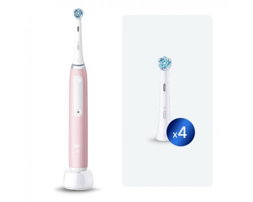 Щетка зубная электрическая Oral-B iO 3 Blush Pink + насадки Oral-B Ultimate Clean 4 шт
