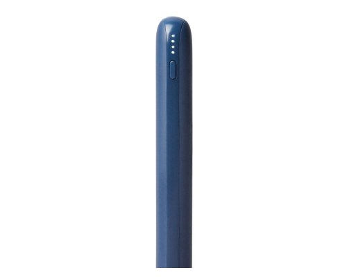 Набор из внешнего акуумулятора и универсального кабеля Evolt Reserve LED, 10000mAh, темно-синий