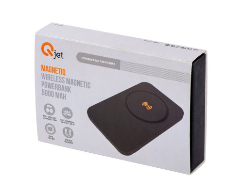 Battery external wireless magnetic Qjet MagnetIQ, 5000 mah, 10 W, grey (590970)