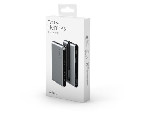 Хаб USB Rombica Type-C Hermes Black/черный RA-243354