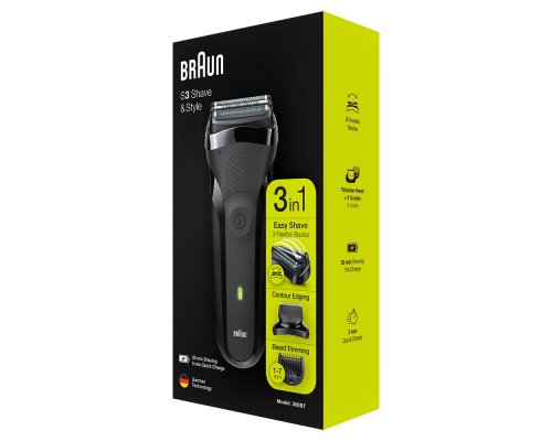Электробритва Braun Series 3 Shave&Style 300bt + насадка-триммер и 5 гребней