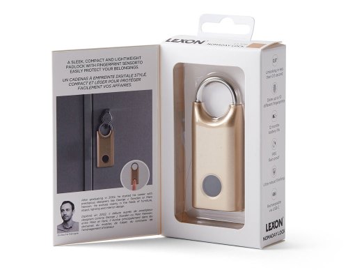 Замок с сенсором Lexon Noma Lock, 3,2x1,4x7,6 см, темно-серый (LL128X)
