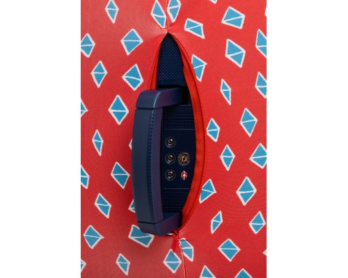 Cover for a suitcase Routemark Rhombus in red S (SP310)