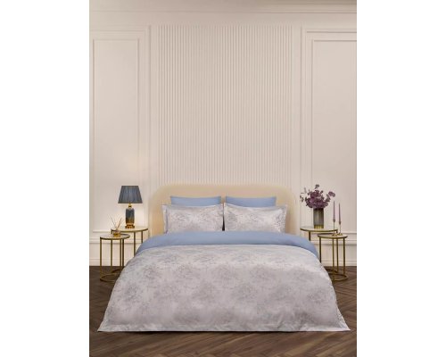 Bedding set Arya Majestik Foggy Euro, double ash grey 8680943241368