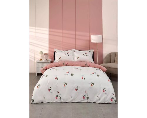 Комплект постельного белья Arya Simple Living Rosette семейный розовый 8680943243652