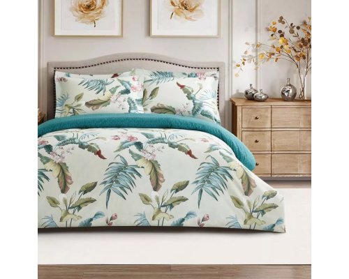 Комплект постельного белья Arya Simple Living Hawaii семейный Зеленый 8680943243782