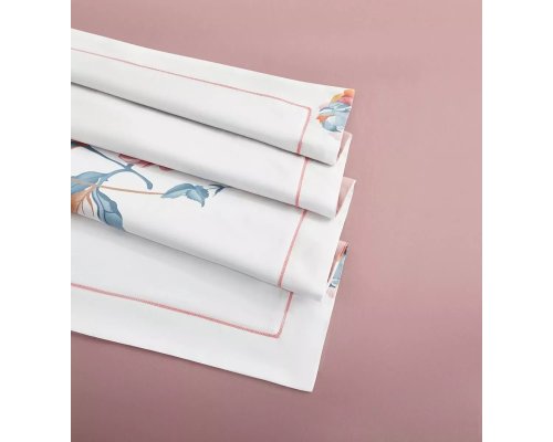 Комплект постельного белья Arya Exclusive Rainbow 1,5-спальный белый, розовый 8680943246899