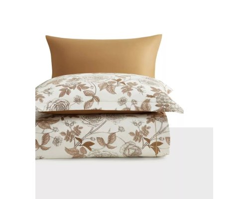 Bedding set Arya Exclusive Cherish Euro, double white, light brown 8680943246981
