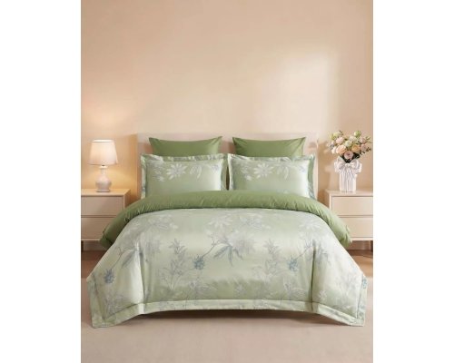 Bedding set Arya Prestige Emerald Euro, double green, blue 8680943260277