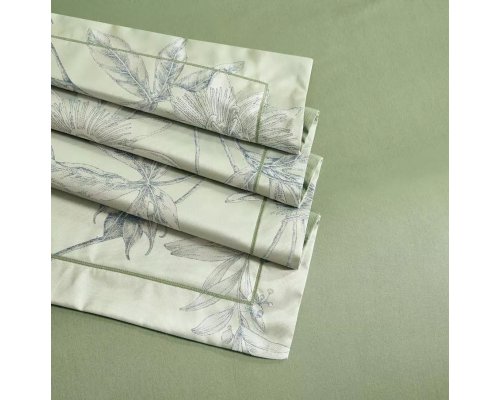 Bedding set Arya Prestige Emerald Euro, double green, blue 8680943260277