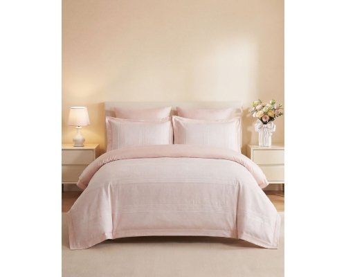 Комплект постельного белья Arya Imperia So Chic евро, 2-спальный розовый, белый 8680943260451