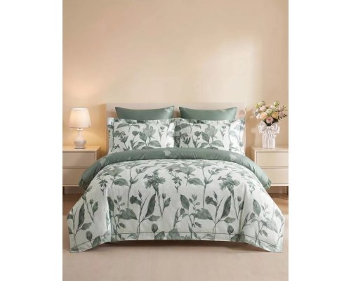 Bedding set Arya Allure Midnight Euro, double grey, white 8680943260680