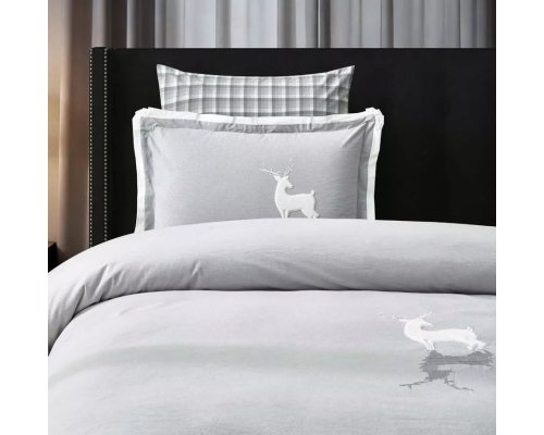Bedding set Arya Nature Euro, double light grey 8680943262639