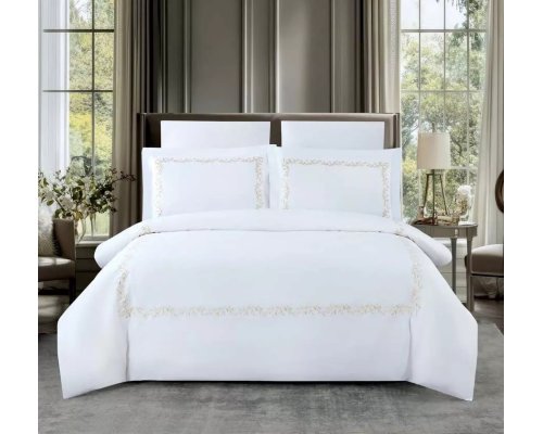 Bedding set Arya Elegant Ivory Euro, double white 8680943267955