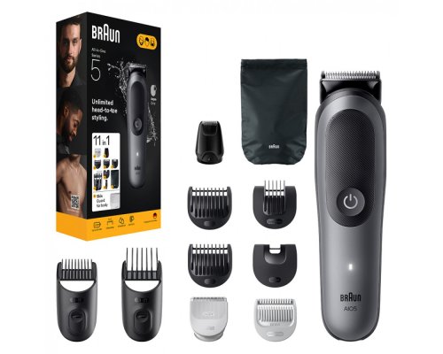 Триммер электрический Braun AIO5560  MS Grey