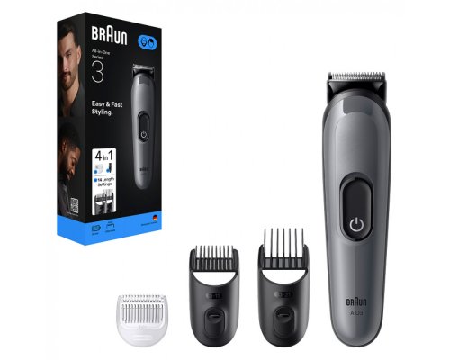 Триммер электрический Braun AIO3500 MS Grey