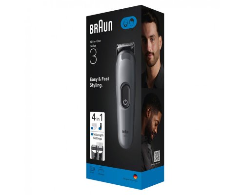 Триммер электрический Braun AIO3500 MS Grey