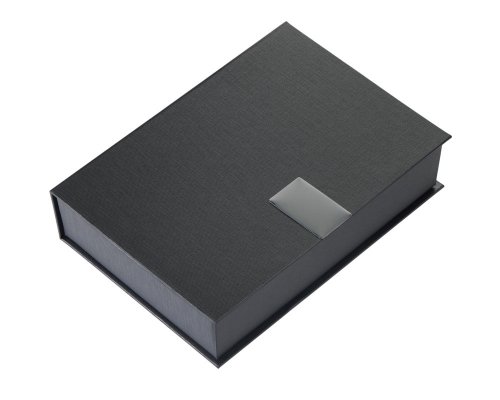 Gift set Lettertone Goethe with A5 notepad, 2 pens and a cardholder, black