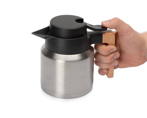 Coffee pot with wooden handle Eat 850 ml silver RA-236784