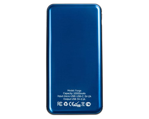 Аккумулятор внешний Evolt Forge v.2 металл, 10000mah, синий (591202)