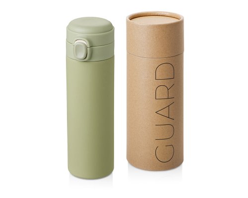 Thermocup vacuum with a Waterline Guard button, 400 ml, tube, olive (827513W)