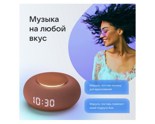 Smart speaker VK Capsule Mini with voice assistant Marusia terracotta