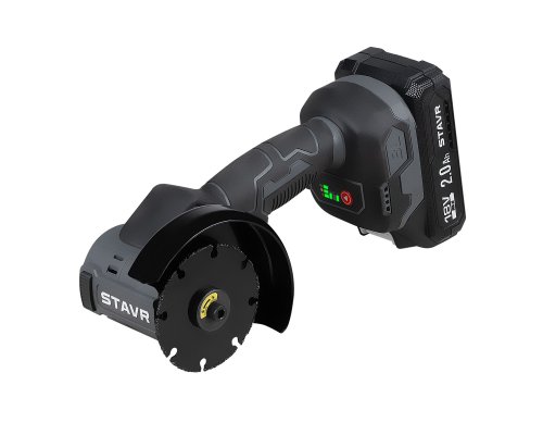 Машина углошлифовальная Stavr SAG 18BL-76V-1 (1х2.0 Ач, ЗУ, коробка)
