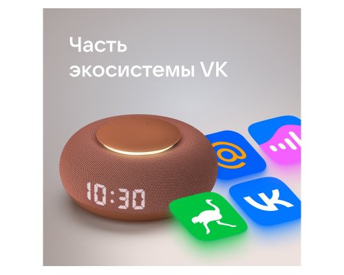 Smart speaker VK Capsule Mini with voice assistant Marusia terracotta