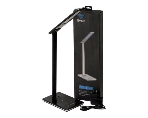 Table Lamp with Wireless Charging Evolt Starline, Black (592107)