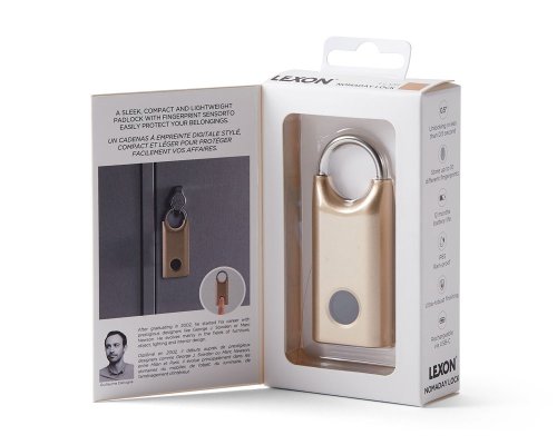 Замок с сенсором Lexon Noma Lock, 3,2x1,4x7,6 см, темно-синий (LL128DB)