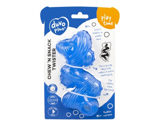 Игрушка для собак резиновая Duvo+ «‎Чистые зубки», синяя, 16.5x7x7 см