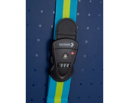 Ремень багажный с замком Routemark TSA355B морская волна