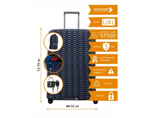 Case suitcase Routemark Chrome in black L/XL (SP500)