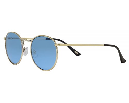 Sunglasses Zippo, unisex, copper frame, blue lenses, gold (OB130-08)