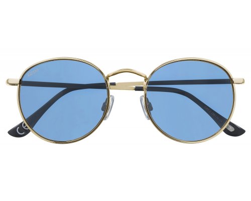 Sunglasses Zippo, unisex, copper frame, blue lenses, gold (OB130-08)